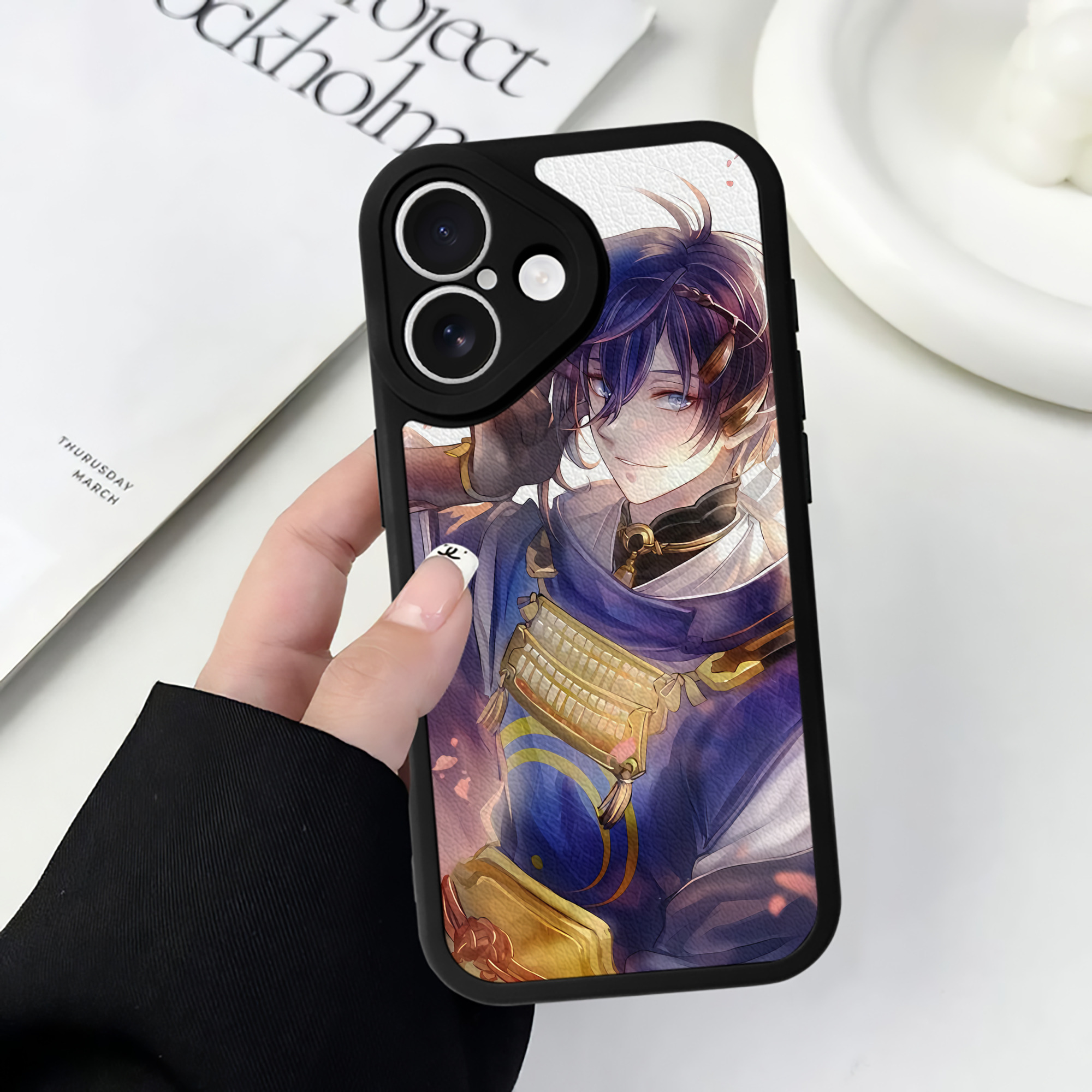 （画像用） 刀剣乱舞 Touken Ranbu 【iPhone 16シリーズ対応】シリコンスマホケース（レザー調） 材質：シリコン